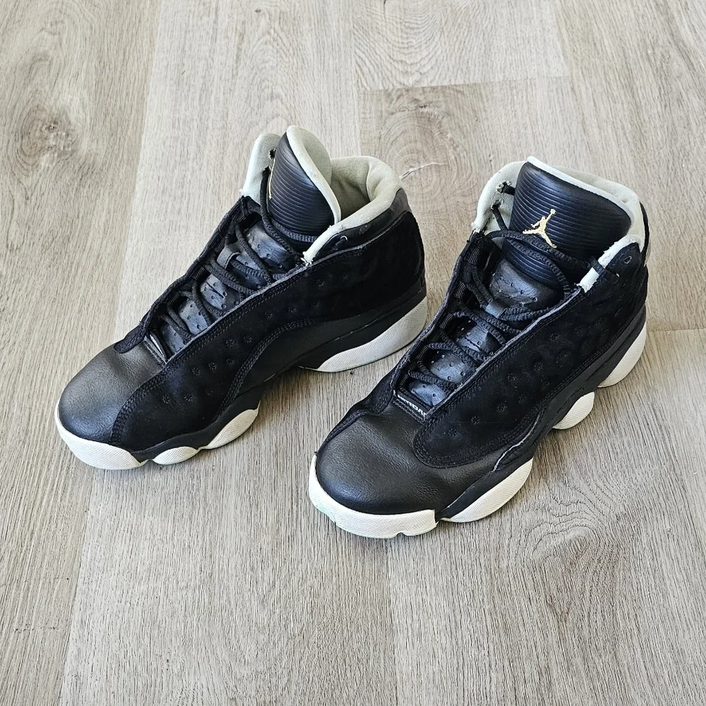 Size 6.5Y Air Jordan 13 Retro GS Black White Mint Foam - Picture 4 of 8
